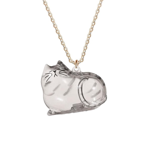 QHUDLV Cat Hair Memorial Pendant, Cat Hair Memorial Capsule Keychain, Pet Hair Storage Bottle, Adorable Cat Hair Keepsake Bottles, Creative Gifts for Cat Lovers