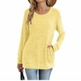 thumbnail image 3 of WXLWZYWL Sweaters for Women Long Sleeve Knit Tops Crewneck Pullover Tunic or Tops to Wear with Leggings, 3 of 5