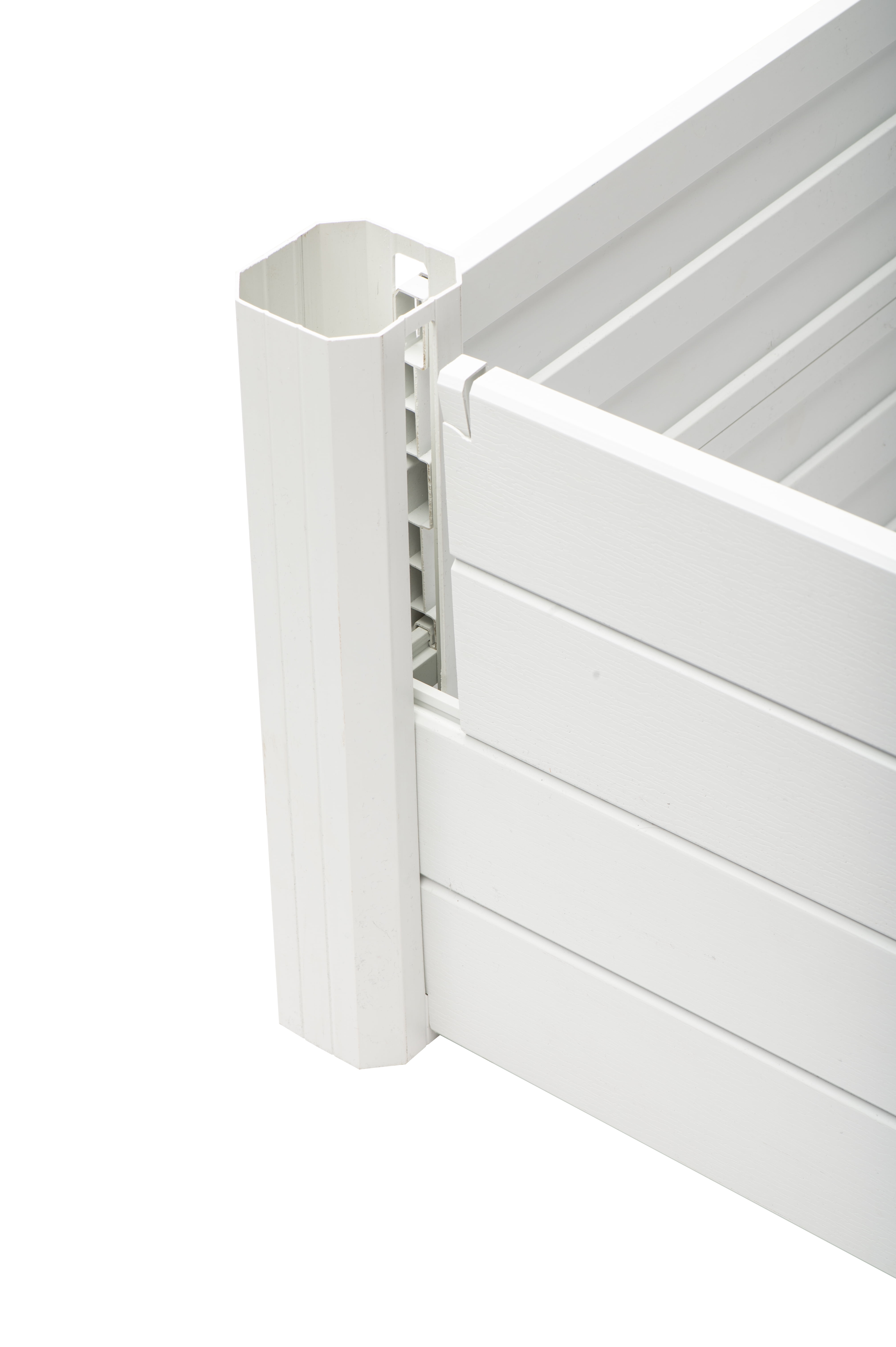 NuVue Products 26011, Grand Raised Garden Bed - White: 48 in W x 48 in L x 15 in H