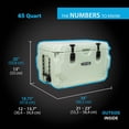 thumbnail image 3 of Lifetime 65 qt Bear-Resistant Camping Cooler, Premium High Performance, Ice Retention, Hard Cooler, 75 Can Capacity, Sage Green (91417), 3 of 12