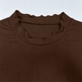 thumbnail image 7 of FchengtaiS Long Sleeve Shirts for Women Ribbed Slim Fitted Basic Tee Top Mock Neck Workout Stretchy Undershirts, 7 of 7