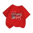 thumbnail image 4 of RMGVDSD Girls Casual T-Shirts Grandma's Girl Heart Print Crew Neck Short Sleeve Loose Party Holiday Summer Kids Comfortable Fashion Cute Tee Tops,13-14 Years, 4 of 4