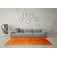 thumbnail image 3 of Ahgly Company Machine Washable Indoor Square Oriental Yellow Industrial Area Rugs, 5' Square, 3 of 4