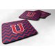 thumbnail image 1 of ""Caroline'S Treasures Cj1054-Ufc Letter U Chevron Yale Blue And Crimson Foam Coaster (Juego de 4) 3.5"""" Multicolor"", 1 of 1