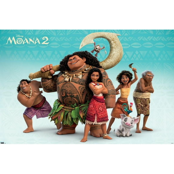 Disney Moana 2 - Group Wall Poster, 22.375" x 34"