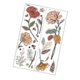 thumbnail image 1 of Flores rústicas Pegatina de pared Floral Wall Decal Sofá Sofá Fondo PVC Decoración del hogar extraíble para baño de cocina, 1 of 9