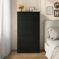 thumbnail image 4 of 2 PCS  Dresser for Bedroom, 5 Drawer Dresser Black Chest of Drawers for Living Room Dressing Room Entryway -2PCS, 4 of 12