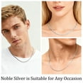 thumbnail image 5 of APSVO 3 Pcs Silver Necklaces for Men Boys Women Stainless Steel Cuban Figaro Herringbone Chains Set Birthday Valentines Day Jewelry Gifts Teen Him Husband Dad Adults Kids Ideas 16/18/20/22/24 Inch, 5 of 8