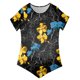 thumbnail image 5 of Gibobby Casual Playera de Manga Corta para Mujer Mujeres Casual manga corta Tops cuello redondo verano suelto Irregular dobladillo Tops camisas Tops(Negro,M), 5 of 5