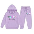 thumbnail image 5 of Baby Outfits Girls Cartoon Print Long Sleeve Trendy Pullover Tops and Jogger Pants Children Fall Clothes for Teen Girls 3-4 Years, 5 of 5