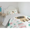 thumbnail image 4 of Ambesonne Kitten Quilted Bedspread Set 2 Pcs, Cartoon Domestic Siamese, Twin Size, Multicolor, 4 of 6