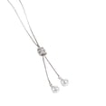 thumbnail image 2 of Naierhg Charm Rhinestone Faux Pearls Pendant Long Necklace Women Sweater Chains, 2 of 8