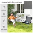 thumbnail image 4 of Gymax 3 Piece Patio Folding Chair Set w/ Coffee Table & Extra-Large Seat Porch Backyard Poolside, 4 of 9