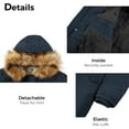thumbnail image 6 of WenVen Women's Puffer Jacket Hooded Winter Coat Warm Windproof Outerwear Coat Navy S, 6 of 6