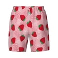 thumbnail image 4 of Lsque Mens Swim Trunks Strawberry Pattern - Bathing Suit Compression Liner - Beach Swim Shorts Swimwear - (S-3XL) - Stretch Quick Dry -3X-Large, 4 of 9