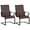 Black/Brown, variant on Costway Set of 2 Patio Chairs C-Spring Motion Chairs with Quick-drying & Breathable Fabric