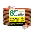 thumbnail image 1 of Go Green Power Inc. Gg-13708 Cable De Extensión Resistente 16/3, Color Naranja, 8 Pies, 1 of 5