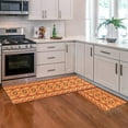 thumbnail image 2 of Orange Kitchen Rug Set 2 Piece Boho Kitchen Floor Mats Non Slip Washable Kitchen Rugs Orange Boho Kitchen Decor, 2 of 5