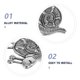 thumbnail image 3 of unbranded 10Ud Dijes De Animales Caracol En Aleación Plata Para Collares Pulseras Y Manualidades, 3 of 6