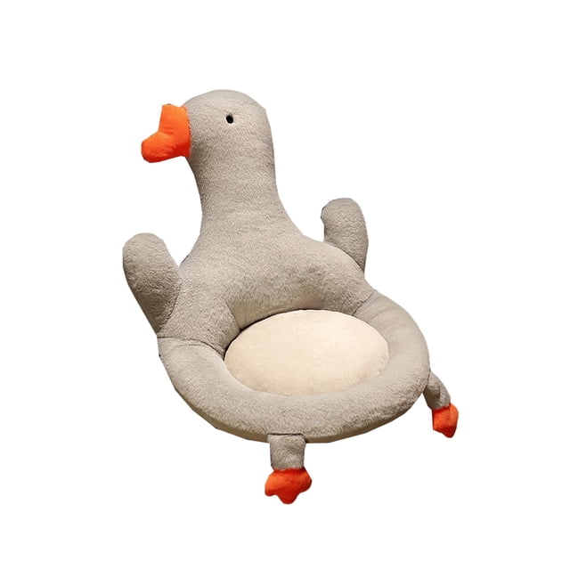 Naiovety Comodidad en el hogar, protección de cintura de plumón de ganso de felpa, cojín de felpa y grueso, cojín de silla de ganso, Conjuntos de muebles de sala de estar gris 90*50cm