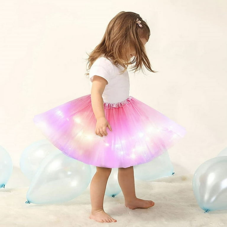 2-8 Years Baby Girls Light Up LED Tutu Skirt Fairy tutu Kid Fancy Party  Costume Ballet Layered Dress - Walmart.com