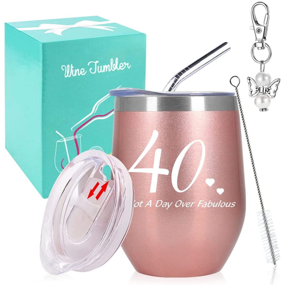 Fangsheng Not A Day Over Fabulous Travel Tumbler for 40th Birthday, 12 ...