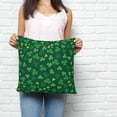 thumbnail image 2 of Green Shamrock Pillow Covers 20x20 Inch Decorative Throw Pillow Cover, St. Patrick's Day Spring Lucky Vintage Sofa Pillowcases Accent Cushion Case Home Decor Bedroom Living Room, 2 of 6