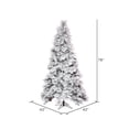 thumbnail image 3 of Vickerman 6.5' x 42" Flocked Atka Slim Artificial Christmas Tree, Unlit, 3 of 5