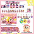 thumbnail image 3 of 35Pcs Kirby Birthday Party Supplies, Kirby Party Decoration Set - Kirby Birthday Decorations Banners Backdrop Tablecloth Balloons Cake Toppers etc. Kirby Party Supplies, 3 of 7