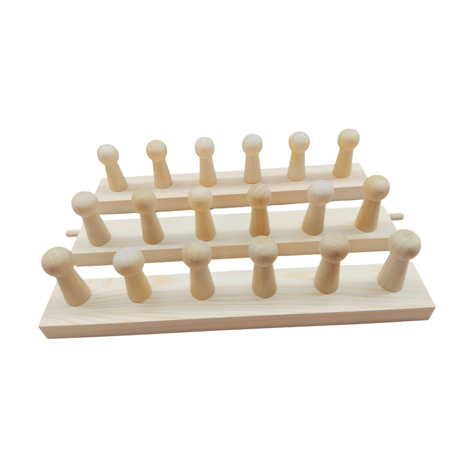 GUOOL 4 Pieces Wooden Weaving Loom Chunky Blanket Knitting Hand Crochet Yarn Craft Board Ergonomic Wood Frame Suitable for DIY lovers sewing hobbyists party gift home crafting 3 sections