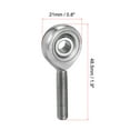 thumbnail image 2 of Uxcell SSA6T/K 6mm Bore Right Hand Male Thread M6x1 Stainless Steel Rod End Bearing, 2 of 5