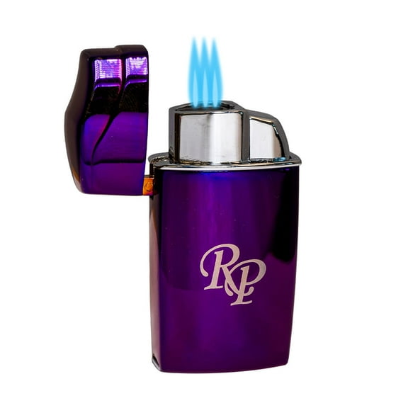 Rocky Patel VIP Triple Torch Lighter With Punch - Ice Purple