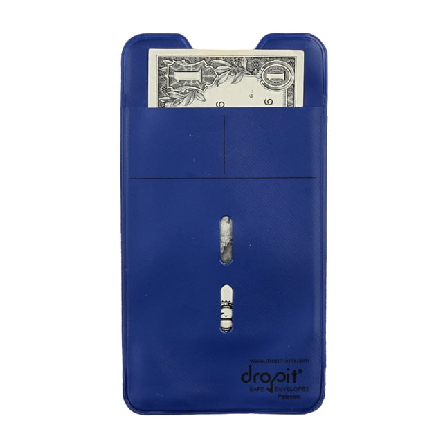 Enveloppe de Coffre-Fort Dropit Réutilisable pour le Dépôt Sécuritaire de Devises et d'Argent, Organiser les Coupons, les Devises et Autres Documents (Bleu, 100)