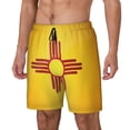 thumbnail image 5 of Mens Flag Of New Mexico 2 in 1 Quick Dry Swim Trunks with Compression Liner Beach Shorts, 5 of 6