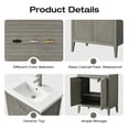 thumbnail image 5 of Vanity Art 30" Double Door Bathroom Vanity with Sink, Freestanding Storage Cabinet with Ceramic Top, and Removable Shelve, 5 of 6