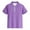 Purple, variant on WOYY Toddler Boys Zipper Polo Shirt Solid Color Short Sleeve T-Shirt, Sizes 3-14