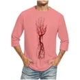 thumbnail image 1 of Chemises pour Hommes, Chemises à Manches Courtes Col Rond Imprimé Décontracté Mode, 1 of 4