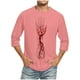 thumbnail image 1 of Camisas de Manga Larga para Hombres Imprimir Casual Cuello Redondo Blusa de Manga Corta, Camisas de Lino para Hombres, 1 of 4