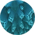 thumbnail image 1 of Ahgly Company Indoor Round Patterned Medium Teal Green Area Rugs, 5' Round, 1 of 6