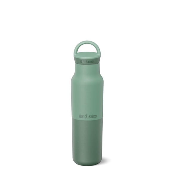 Klean Kanteen Rise Classic Insulated Water Bottle - Keeps Drinks Cold for 42 Hours - Stainless Steel - Insulated Water Bottle - Leak & Sweat-Proof - Arch Loop Cap - 12 oz - Iceberg