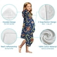 thumbnail image 7 of Blue Christmas Candy Cane Pattern Hooded Bath Towel，50"x30" for Ages 3 To 12 Kids, Quick Dry Lightweight Soft Microfiber Hood Beach Towel Cover Up for Kids, 7 of 7