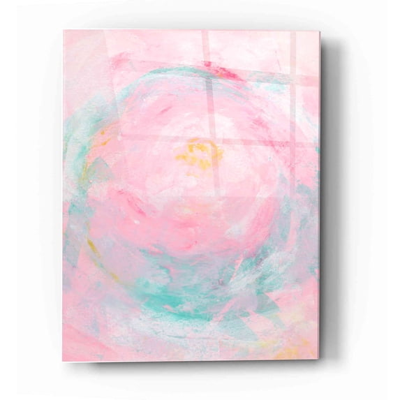 Epic Art 'Pink Peony' Acrylic Glass Wall Art, 12"x16"