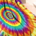 thumbnail image 3 of Rainbow Tie Dye Spiral Layer Pattern Blanket,Comfortable Soft Lamb Wool Throw Blanket,All Season,Warm Lightweight Blankets for Sofa Bed Couch Living Room Chair,30"x40", 3 of 4
