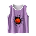 thumbnail image 2 of Miqool Toddler Boys Girls Basketball Tank Tops Kids Sleeveless Athletic T-Shirts for Dance Performance for 3-15 Years, 2 of 6