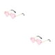 thumbnail image 4 of Qarigey Gafas de sol portátiles en forma de corazón para senderismo, Cosplay, gafas de protección solar, gafas para banquetes, gafas rosa dorado 2piezas, 4 of 6