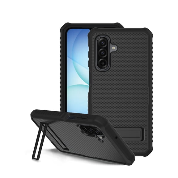 onn Rugged Phone Case with Kickstand for Samsung Galaxy A17 5G - Black