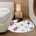 thumbnail image 2 of Round Rug 4Ft Washable Non-Slip, Red Purple Diamond Circle Area Rugs for Living Room Bedroom, Modern Geometric Middle Century Retro Indoor Floor Mats Carpet Runner for Home Decor Aesthetic, 2 of 8