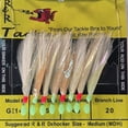 thumbnail image 3 of R&R Sabiki Goggle Eye Rig White Feathers with Flash White, 6, 3 of 3