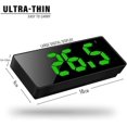 thumbnail image 2 of Digital Alarm Clock, 6.7" LED Mirror Digital Clock Bedside Alarm Morning Alarm, Voice Activated/Adult Kids (Green), 2 of 5