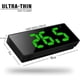 thumbnail image 2 of Digital Alarm Clock, 6.7" LED Mirror Digital Clock Bedside Alarm Morning Alarm, Voice Activated/Adult Kids (Green), 2 of 5